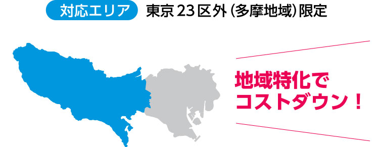 対応エリア：東京23区外（多摩地域）限定